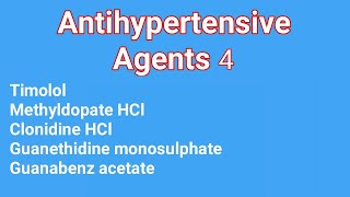 Antihypertensive agents 4  Medicinal Chemistry  III B Pharm V Sem  Unit 2  III Pharm D [upl. by Dielle]