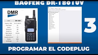 Programar Baofeng DR1801 UV Desde 0 Paso a paso [upl. by Linehan]