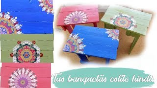 MUEBLES CON PALETS DE MADERA CÓMO HACER UNAS BANQUETAS TÚ MISMO PASO A PASO [upl. by Annmarie]