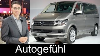 Allnew Volkswagen Transporter T6 Multivan Caravelle 2016 WORLD PREMIERE review Neuer VW Bulli Bus [upl. by Benedix797]