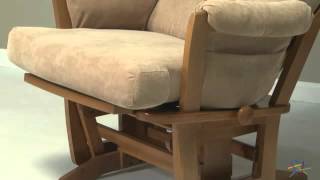 Dutailier Contemporary Maple Wood Grand Glider and Nursing Ottoman Combo  Product Review Video [upl. by Ngo364]