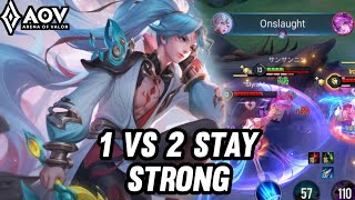 AOV  ALLAIN GAMEPLAY  1 VS 2 STAY STRONG  ARENA OF VALOR LIÊNQUÂNMOBILE ROV [upl. by Cutcliffe936]