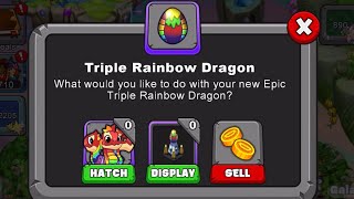 DragonVale How to Breed Triple Rainbow Dragon And Lv 20 feed [upl. by Shapiro]