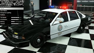 GTA 5  DLC Vehicle Customization  Declasse Impaler SZ Cruiser Chevy Caprice Police Car [upl. by Hernando855]