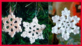 Cómo hacer Copo de Nieve a Crochet  crochet snowflake [upl. by Ruphina412]