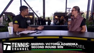 Victoria Azarenka Talks Adjusting To New Conditions And Being A Trendsetter  Madrid Second Round [upl. by Sedecram100]