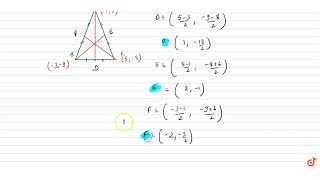 Find the equations of the medians of a triangle the co ordinates of whose vertices are 1 6 [upl. by Neerual]