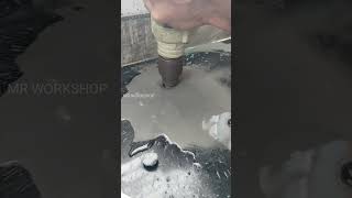 Kitchen gas line drill in granite  MR WORKSHOP💪🏼⚒️📐 Nagaimeenavan home kitchen shorts [upl. by Rayham83]