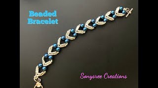 Lovely Hearts Bracelet DIY Beaded Bracelet How to make beaded Bracelet 💞 [upl. by Stratton]