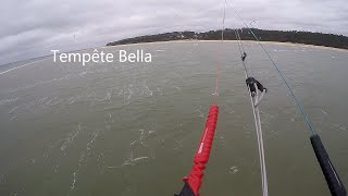 Kitesurf dans la Tempête BELLA  Arcachon  Vlog 5 [upl. by Delanos116]