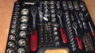 KS Tools 9170779 14quot  38quot  12quot SteckschlüsselSatz 179tlg Ratschen Set unboxing und Anleitung [upl. by Royall]