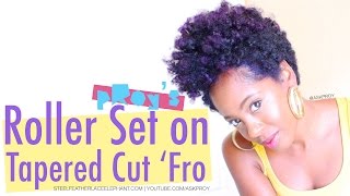 Rollerset on Tapered Cut for Natural Hair [upl. by Onig]