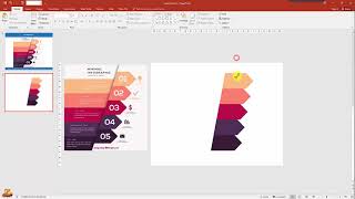 ตัวอย่างการทำ Powerpoint Style Infographic Ex 3 อธิบายทีละขั้นตอน [upl. by Adams]