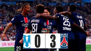 Marseille  PSG 03 Résumé Ligue 1 202425 [upl. by Anelav]