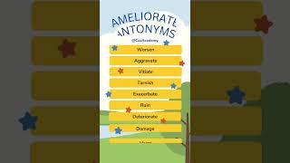 Ameliorate  Vocabulary Builder  Caz Academy [upl. by Ruff]