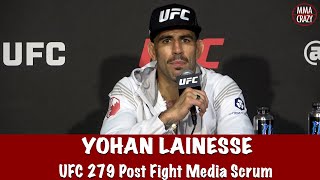 Yohan Lainesse talks win over Darian Weeks cites Patrick Cote as inspiration at UFC 279 [upl. by Rodger]