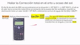 Como calcular la corrección total en el orto o ocaso del sol Capitán de yate [upl. by Sadinoel]