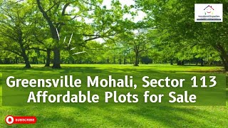 Greensville  Mohali Sector 113  Affordable Plots for Sale [upl. by Assilana137]