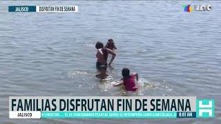 Algunas familias tapatías acudieron a la presa de El Ocotillo en Tonalá para nadar [upl. by Sarge]