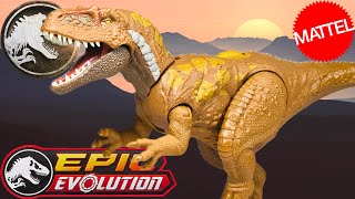 Mattel Epic Evolution Megalosaurus Review Jurassic World Wild Roar [upl. by Decamp]