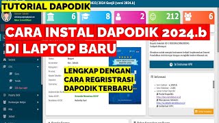 CARA INSTAL DAPODIK 2024b DI LAPTOP BARU [upl. by Rabah]