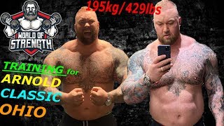 Hafthor Bjornsson TRAINING for the ARNOLD STRONGMAN CLASSIC OHIO [upl. by Meghan]