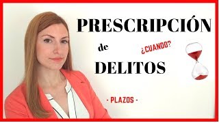 ¿CUÁNDO PRESCRIBE UN DELITO  El Derecho claro [upl. by Hulburt]