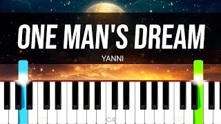 Yanni  One mans dream PIANO  SHEET MUSIC  MIDI 🎹 [upl. by Valer948]