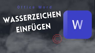 Wasserzeichen Einfügen in Word  So einfach geht’s [upl. by Naillig137]