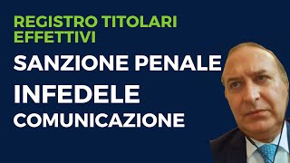 Registro titolari effettivi reclusione per linfedeltà dei dati [upl. by Sawtelle]