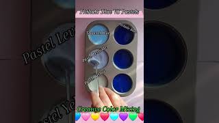 Phthalo Blue VS Pastels 💙🩵 colormixing paintmixing colorasmr colorsatisfiying [upl. by Dracir99]