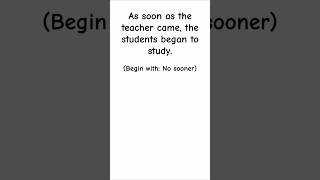 As soon as and No sooner Sentence making Transformation of Sentences functionalgrammar [upl. by Gipson894]