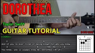 Taylor Swift – DOROTHEA  Guitar Tutorial  LYRICS and CHORDS  Cover [upl. by Bonney]