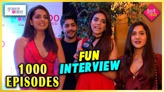 Kundali Bhagya Team FUN INTERVIEW At Kumkum Bhagya 1000 Episode Party  EXCLUSIVE [upl. by Schifra969]