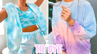 ¡TRANSFORMA TU ROPA COMO HACER TIE DYE CON ANILINA 6 IDEAS BATIK  Tutoriales Belen [upl. by Lupee]