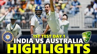 India vs Australia Highlights 1st Test 2024 Day 1  IND VS AUS [upl. by Gavrah34]