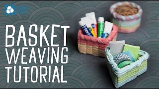 Basket Weaving with TShirt Yarn [upl. by Mitzi]