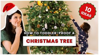 How to toddlerproof Christmas tree  DIY felt Christmas tree for toddlers  Christmas with April [upl. by Dnartreb]