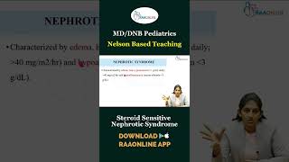 MDDNB Pediatrics  NBT  Steroid sensitive Nephrotic Syndrome  Raaonline  Shorts pediatrics [upl. by Perni]