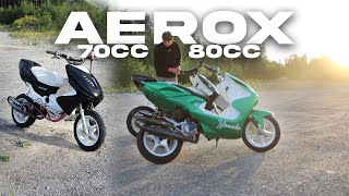 Aerox Wheelies 80cc amp 70cc  Runkers Huddinge [upl. by Harwill]