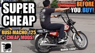 RUSI MACHO 125  The CHEAPEST Beginner Friendly Motorcycle PERFECT for CUSTOM BUILDS English dub [upl. by Liartnod]