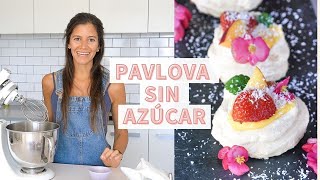 CÓMO HACER PAVLOVA SIN AZÚCAR  MERENGUE SIN AZUCAR [upl. by Garris307]