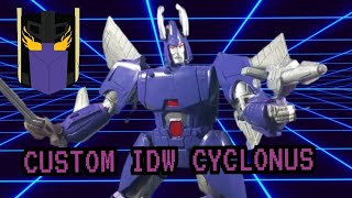 Transformers Custom IDW Cyclonus Review Kingdom [upl. by Hgiellek]