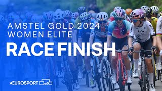 WHAT A STEAL 😱  Amstel Gold 2024 Womens Race Finish  Eurosport Cycling [upl. by Nivlag]