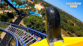 Montanha Russa Front Seat OnRide POV 4K  Aquashow Park Algarve Portugal [upl. by Iaka]