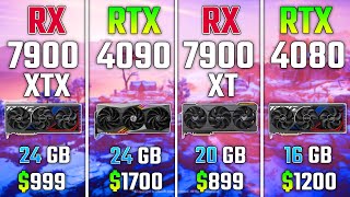 RX 7900 XTX vs RTX 4090 vs RX 7900 XT vs RTX 4080  Test in 7 Games [upl. by Aimar676]