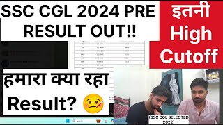 SSC CGL 2024 TIER 1 RESULT OUT Cutoff too high My Resultssc ssccgl cutoff result cgl cgl2024 [upl. by Ecnadnac]