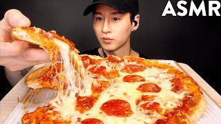 ASMR EXTRA CHEESY PEPPERONI PIZZA MUKBANG No Talking EATING SOUNDS  Zach Choi ASMR [upl. by Martie]