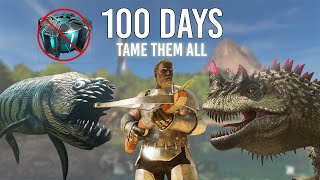 I spent 100 days taming everythingbut no cryopods  Ark Survival Ascended  Ark Additions [upl. by Annuahsal]