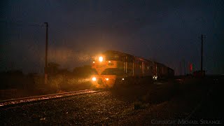 9775V SSR Grain Train With CLF3 amp CLP9 In NightTime Rain 692024  PoathTV Australian Railways [upl. by Elizabet]